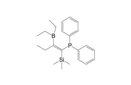 (E)-Diethyl[1-(trimethylsilyl)-1-(diphenylphosphoranyl)buten-2-yl]borate