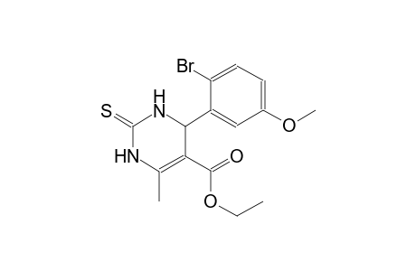 ethyl 4-(2-bromo-5-methoxyphenyl)-6-methyl-2-thioxo-1,2,3,4-tetrahydro-5-pyrimidinecarboxylate