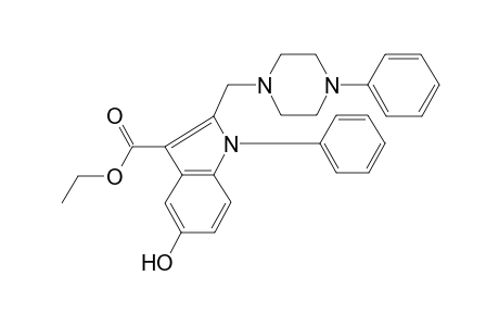 5-Hydroxy-1-phenyl-2-[(4-phenyl-1-piperazinyl)methyl]-3-indolecarboxylic acid ethyl ester