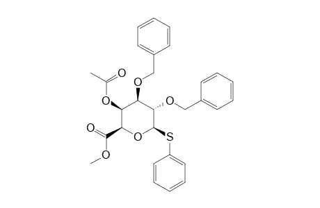 METHYL-(PHENYL-4-O-ACETYL-2,3-DI-O-BENZYL-1-THIO-BETA-D-GALACTOPYRANOSID)-URONATE