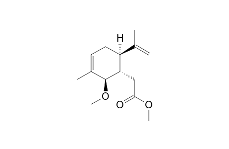 2-[(1S,2R,6R)-2-methoxy-3-methyl-6-(1-methylethenyl)-1-cyclohex-3-enyl]acetic acid methyl ester