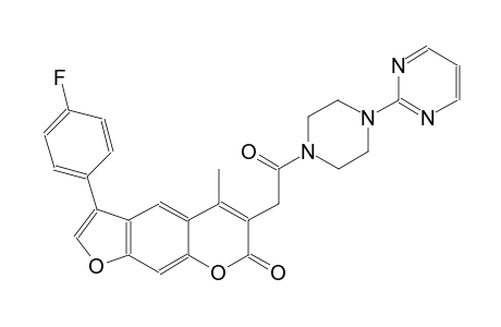 7H-furo[3,2-g][1]benzopyran-7-one, 3-(4-fluorophenyl)-5-methyl-6-[2-oxo-2-[4-(2-pyrimidinyl)-1-piperazinyl]ethyl]-
