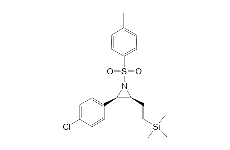 cis-N-Tosyl-2-(p-chlorophenyl)-3-(.beta.-(trimethylsilyl)vinyl]aziridine