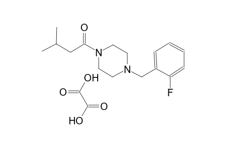 1-(2-fluorobenzyl)-4-(3-methylbutanoyl)piperazine oxalate