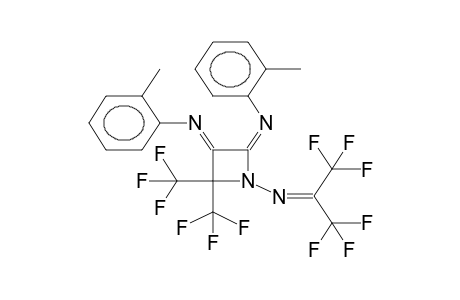 2,3-DI(ORTHO-TOLYLIMINO)-1-(3,3,3-TRIFLUORO-2-TRIFLUOROMETHYL-1-AZA-1-PROPENYL)-4,4-BIS(TRIFLUOROMETHYL)AZETIDINE