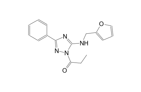 1H-1,2,4-triazol-5-amine, N-(2-furanylmethyl)-1-(1-oxopropyl)-3-phenyl-