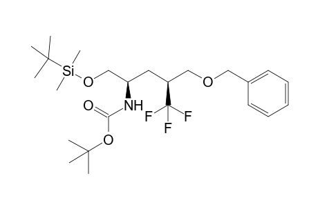 (2R,4S)-2-[N-(1,1-Dimethyl)ethoxycarbonylamino]-1-tert-butyldimethylsilyloxy-5-benzyloxy-4-trifluoromethylpentane