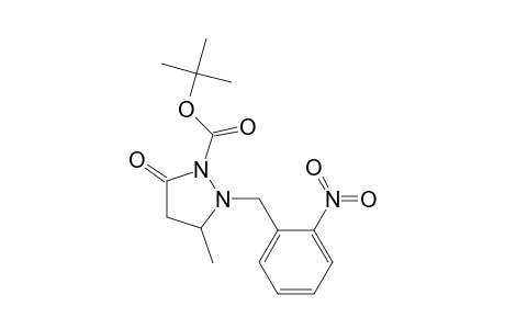 1-Pyrazolidinecarboxylic acid, 3-methyl-2-[(2-nitrophenyl)methyl]-5-oxo-, 1,1-dimethylethyl ester, (.+-.)-