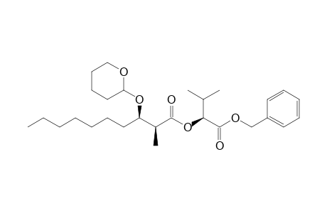 (1S)-1-[(Benzyloxy)carbonyl]-2-methylpropyl (2S,3R)-2-methyl-3-(tetrahydro-2H-pyran-2-yloxy)decanoate