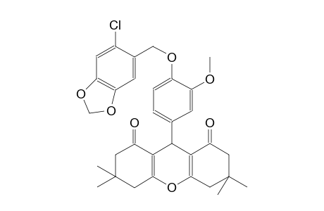 1H-xanthene-1,8(2H)-dione, 9-[4-[(6-chloro-1,3-benzodioxol-5-yl)methoxy]-3-methoxyphenyl]-3,4,5,6,7,9-hexahydro-3,3,6,6-tetramethyl-
