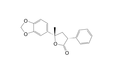 (3R,5S)-5-(1,3-benzodioxol-5-yl)-5-methyl-3-phenyl-2-oxolanone