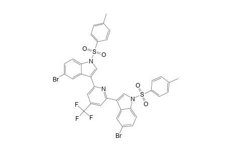 4-TRIFLUOROMETHYL-2,6-BIS-[3'-(N-TOLUENESULFONYL-6'-BROMOINDOLYL)]-PYRIDINE