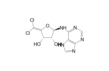 9-(5,5-Dichloro-5-deoxy-.beta.-D-erythro-pent-4-enofuranosyl)adenine