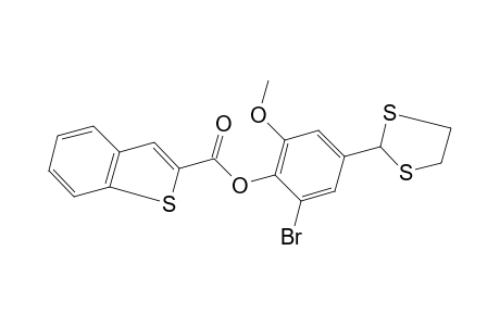 benzo[b]thiophene-2-carboxylic acid, 2-bromo-4-(1,3-dithiolan-2-yl)-6-methoxyphenyl ester