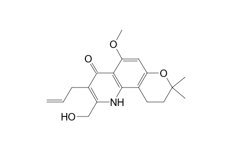 4H-Pyrano[2,3-h]quinolin-4-one, 1,8,9,10-tetrahydro-2-(hydroxymethyl)-5-methoxy-8,8-dimethyl-3-(2-pro penyl)-