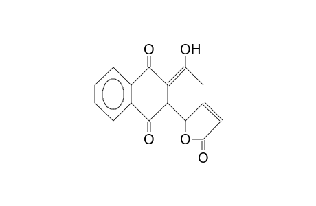 5-(1,2,3,4-Tetrahydro-3-<1-hydroxy-ethylidene>-1,4-dioxo-2-naphthyl)-furan-2-(5H)-one