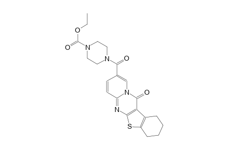 ethyl 4-[(12-oxo-1,2,3,4-tetrahydro-12H-[1]benzothieno[2,3-d]pyrido[1,2-a]pyrimidin-9-yl)carbonyl]-1-piperazinecarboxylate