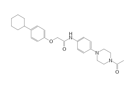 N-[4-(4-acetyl-1-piperazinyl)phenyl]-2-(4-cyclohexylphenoxy)acetamide