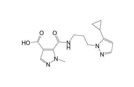 1H-pyrazole-4-carboxylic acid, 5-[[[3-(5-cyclopropyl-1H-pyrazol-1-yl)propyl]amino]carbonyl]-1-methyl-