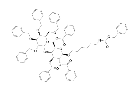 6-(BENZYLOXYCARBAMOYLAMINO)-HEXYL-2,3,4,6-TETRA-O-BENZYL-ALPHA-D-GALACTOPYRANOSY-(1->4)-2,3,6-TRI-O-BENZOYL-1-BETA-D-GALACTOPYRANOSIDE