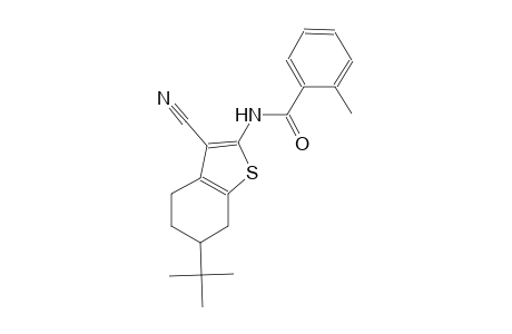 N-(6-tert-butyl-3-cyano-4,5,6,7-tetrahydro-1-benzothien-2-yl)-2-methylbenzamide