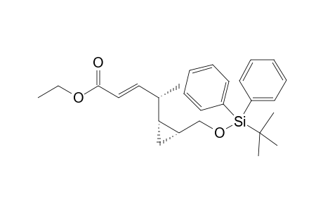 Ethyl (E),(4R)-4-{(1R,2R)-2-{[(tert-butyldiphenylsilyl)oxy]methyl}cyclopropyl)pent-2-enoate