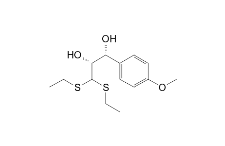 1,2-Propanediol, 3,3-bis(ethylthio)-1-(4-methoxyphenyl)-, (R*,R*)-(.+-.)-