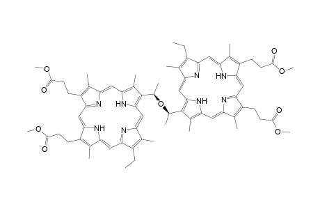 1-[2-Ethyl-1,3,5,8-tetramethyl-6,7-Bis(2-methoxycarbonylethyl)porphyrin-4-yl]-1-ethyl 1-[4-Ethyl-1,3,5,8-tetramethyl-6,7-bis(2-methoxycarbonylethyl)porphrin-2-yl)-1-ethyl ether .beta.-isomer
