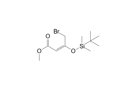 (2E) methyl 4-bromo-3-{[(1,1-dimethylethyl)dimethylsilyl]oxy}-2-butenoate