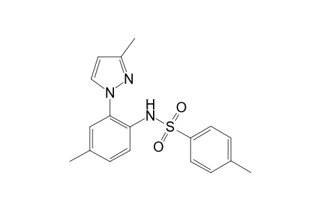 4-Methyl-N-{4-methyl-2-(3-methyl-1H-pyrazol-1-yl)phenyl}benzenesulfonamide