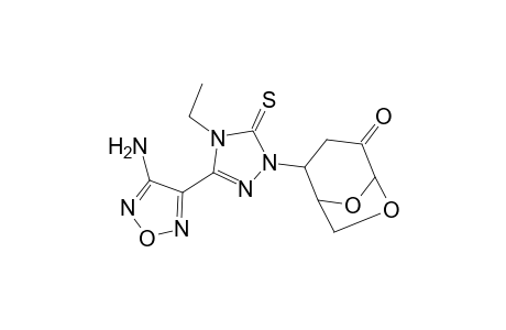 2-[3-(4-amino-1,2,5-oxadiazol-3-yl)-4-ethyl-5-sulfanylidene-4,5-dihydro-1H-1,2,4-triazol-1-yl]-6,8-dioxabicyclo[3.2.1]octan-4-one