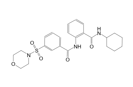 benzamide, N-cyclohexyl-2-[[3-(4-morpholinylsulfonyl)benzoyl]amino]-