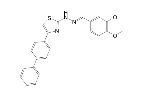 benzaldehyde, 3,4-dimethoxy-, (4-[1,1'-biphenyl]-4-yl-2-thiazolyl)hydrazone
