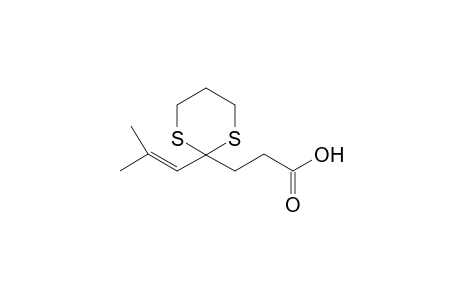 3-(2-(2-Methylprop-1-enyl)-1,3-dithian-2-yl)propanoic acid