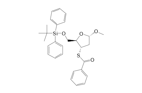 METHYL-3-BENZOYLTHIO-5-O-TERT.-BUTYLDIPHENYLSILYL-2,3-DIDEOXY-ALPHA-D-ERYTHRO-PENTOFURANOSIDE