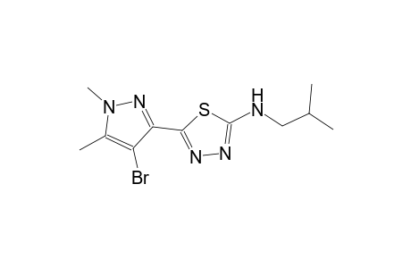 5-(4-bromo-1,5-dimethyl-1H-pyrazol-3-yl)-N-isobutyl-1,3,4-thiadiazol-2-amine
