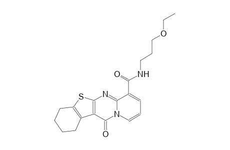 N-(3-ethoxypropyl)-12-oxo-1,2,3,4-tetrahydro-12H-[1]benzothieno[2,3-d]pyrido[1,2-a]pyrimidine-7-carboxamide