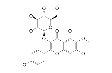 TEPHROSPINOSINOL;5,4'-DIHYDROXY-6,7-DIMETHOXY-FLAVONE-3-O-BETA-GLUCOCOPYRANOSIDE