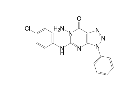 6-Amino-3,6-dihydro-3-phenyl-5-[(p-chlorophenyl)amino]-7H-1,2,3-triazolo[4,5-d]pyrimidin-7-one