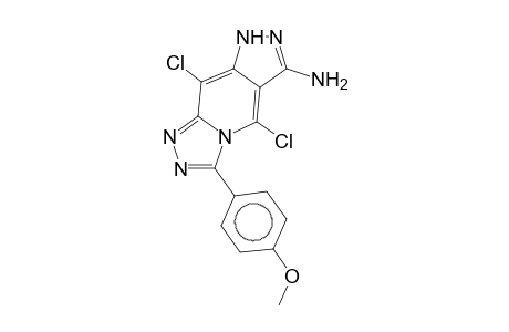 5,9-Dichloro-3-(4-methoxyphenyl)-8H-pyrazolo[3,4-d][1,2,4]triazolo[4,3-a]pyridin-6-amine