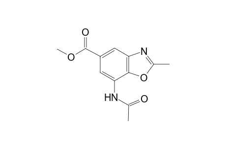 1,3-Benzoxazole-5-carboxylic acid, 7-(acetylamino)-2-methyl-, methyl ester