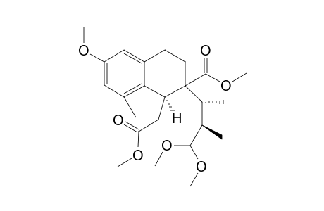 Methyl 3,4,4',5-tetrahydro-6'-methoxy-5-(dimethoxymethyl)-4,8'-dimethyl-2-oxo-spiro[furan-3(2'H),2'(1'H)-naphthalene]-1'-acetate