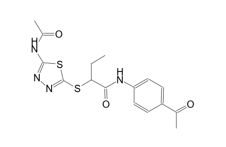 2-{[5-(acetylamino)-1,3,4-thiadiazol-2-yl]sulfanyl}-N-(4-acetylphenyl)butanamide