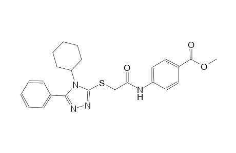 methyl 4-({[(4-cyclohexyl-5-phenyl-4H-1,2,4-triazol-3-yl)sulfanyl]acetyl}amino)benzoate