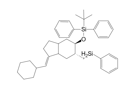 (5E,1R*,2R*,4S*,8S*)-1-[(tert-Butyldimethylsilyl)oxy[-5-(cyclohexylmethylene)-2-[(phentlsilyl)methyl]bicyclo[4.3.0]nonane
