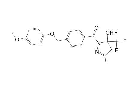 1-{4-[(4-methoxyphenoxy)methyl]benzoyl}-3-methyl-5-(trifluoromethyl)-4,5-dihydro-1H-pyrazol-5-ol