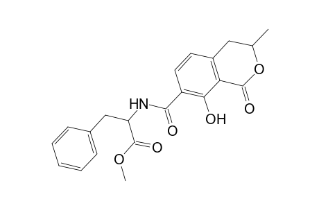 Methyl 2-([(8-hydroxy-3-methyl-1-oxo-3,4-dihydro-1H-isochromen-7-yl)carbonyl]amino)-3-phenylpropanoate