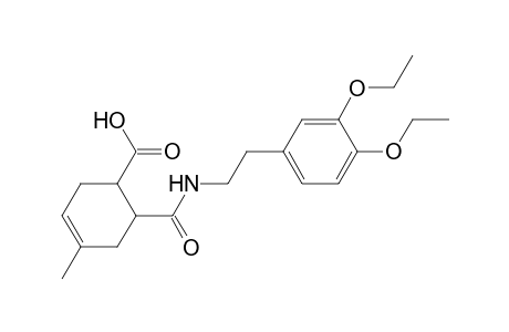 6-[2-(3,4-diethoxyphenyl)ethylcarbamoyl]-4-methyl-cyclohex-3-ene-1-carboxylic acid