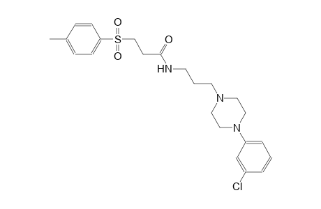 propanamide, N-[3-[4-(3-chlorophenyl)-1-piperazinyl]propyl]-3-[(4-methylphenyl)sulfonyl]-