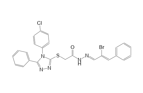 N'-[(E,2Z)-2-bromo-3-phenyl-2-propenylidene]-2-{[4-(4-chlorophenyl)-5-phenyl-4H-1,2,4-triazol-3-yl]sulfanyl}acetohydrazide